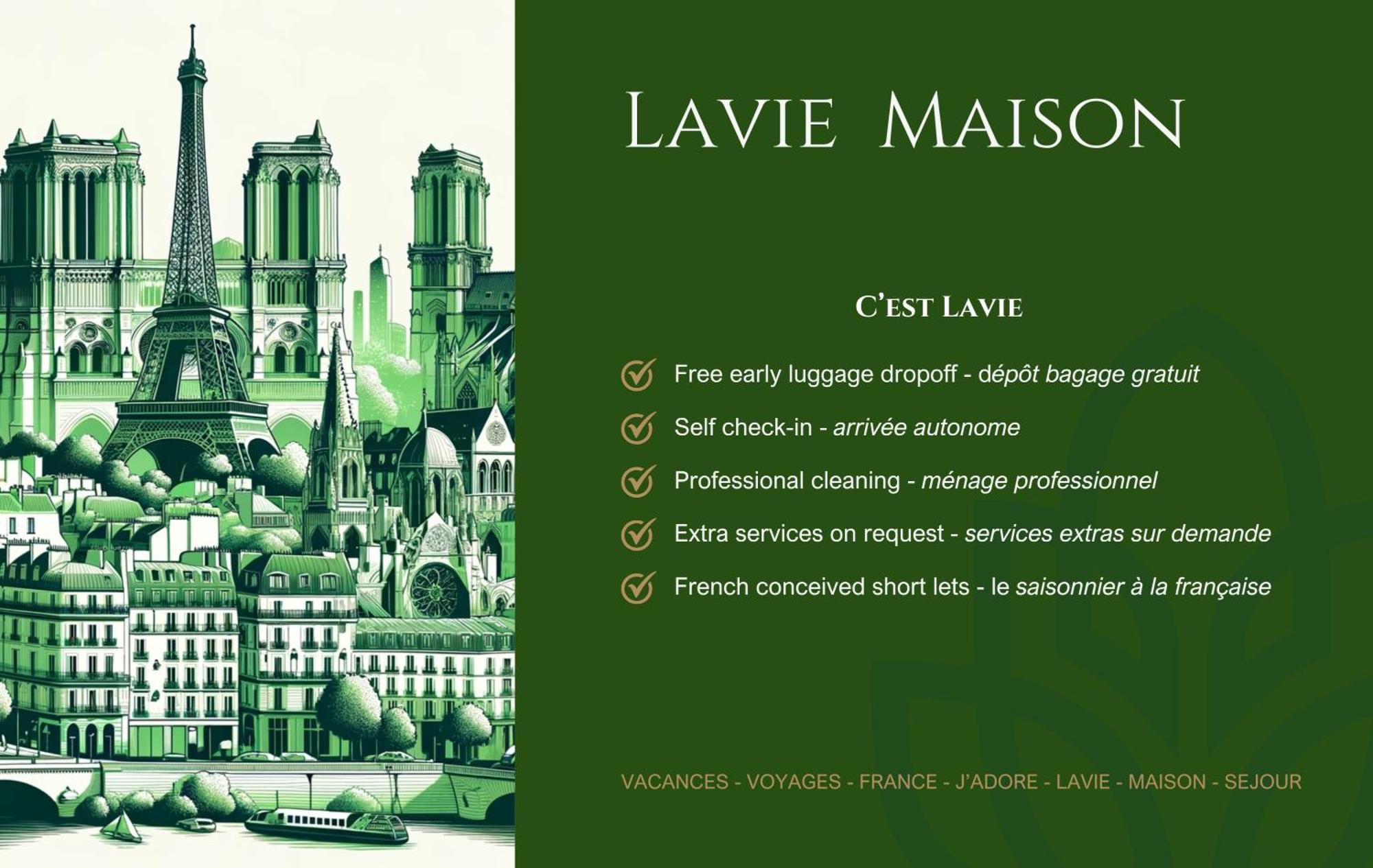 Lavie Maison Chic Stay Ac Parking Париж Экстерьер фото